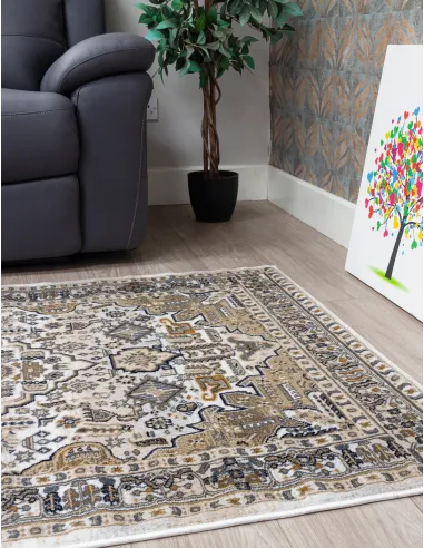 Aziza Medallion Natural Rug - Various Sizes