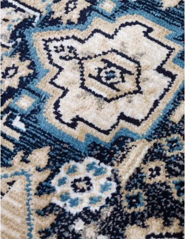 Aziza Medallion Navy Rug - Various Sizes