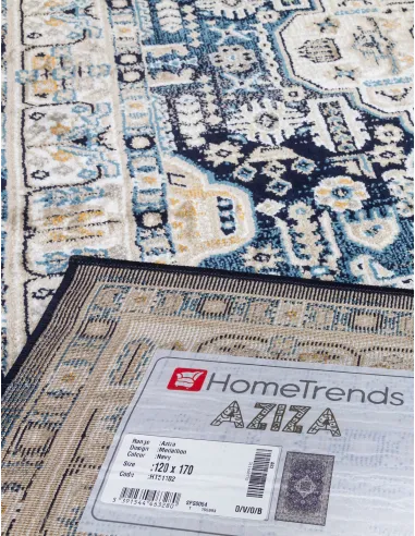 Aziza Medallion Navy Rug - Various Sizes