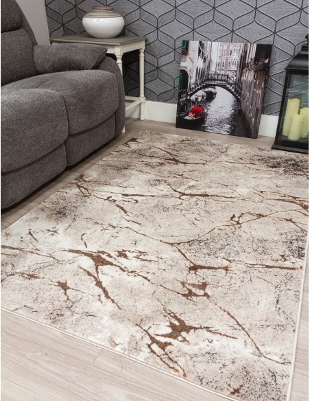 Glitz Marble Beige Rug - Various Sizes