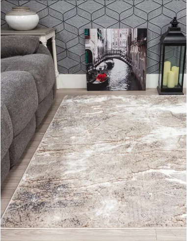 Glitz Marble Beige Rug - Various Sizes