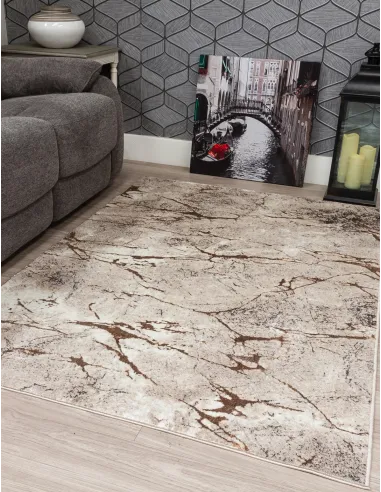 Glitz Marble Beige Rug - Various Sizes