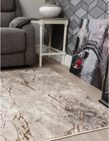 Glitz Marble Beige Rug - Various Sizes