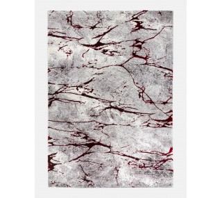 Glitz Marble Red Rug -...