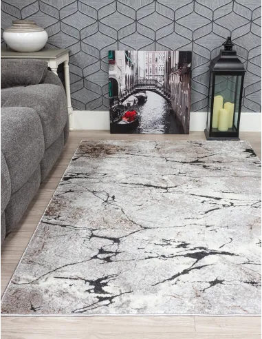 Glitz Marble Grey Rug - Various Sizes