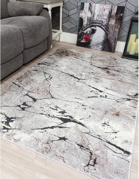 Glitz Marble Grey Rug - Various Sizes