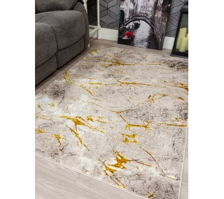 Glitz Marble Ochre Rug -...