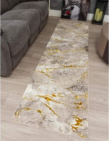Glitz Marble Ochre Rug - Various Sizes