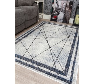 Glitz Art Deco Blue Rug -...