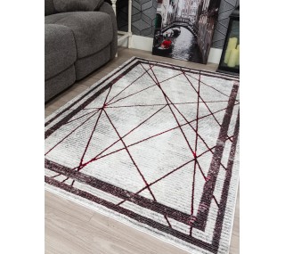 Glitz Art Deco Red Rug -...