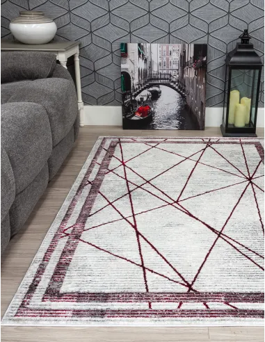 Glitz Art Deco Red Rug - Various Sizes