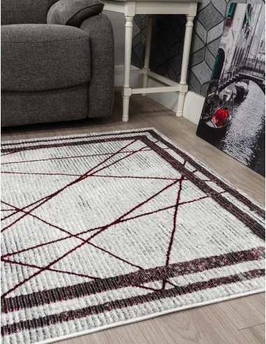 Glitz Art Deco Red Rug - Various Sizes