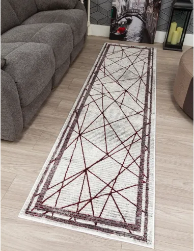 Glitz Art Deco Red Rug - Various Sizes