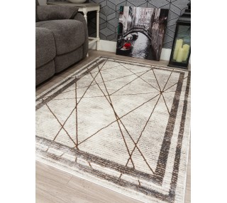 Glitz Art Deco Rug Beige -...