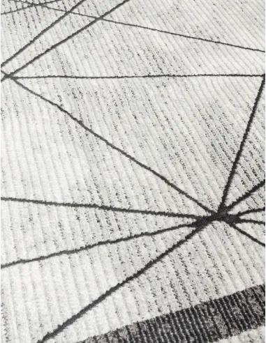 Glitz Art Deco Grey Rug - Various Sizes