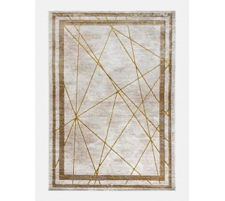 Glitz Art Deco Ochre Rug -...