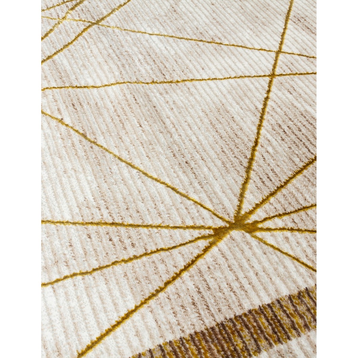 Glitz Art Deco Ochre Rug - Various Sizes