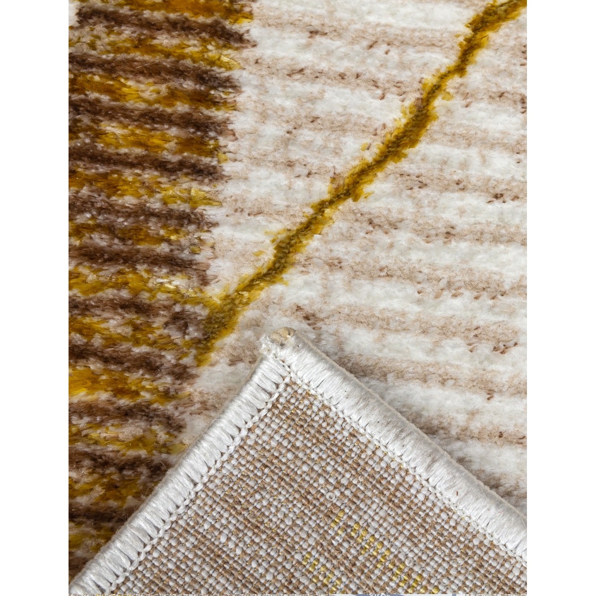 Glitz Art Deco Ochre Rug - Various Sizes