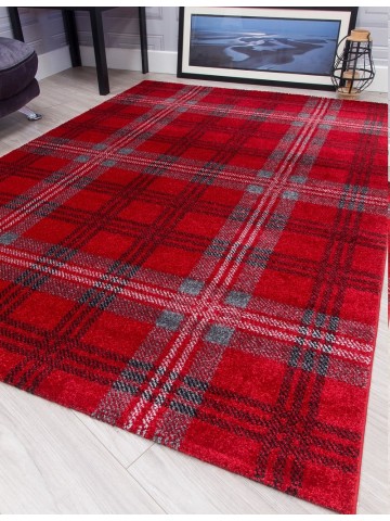 Glendale Red/Grey Rug -...