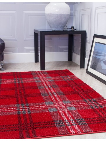 Glendale Red/Grey Rug -...