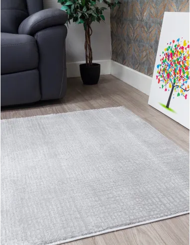 Elements Crisscross Grey Rug - Various Sizes