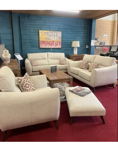 Miller 3 Seater Sofa - Natural Cove Fabric