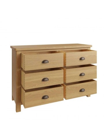 Lusso 6 Drawer Chest - Oak