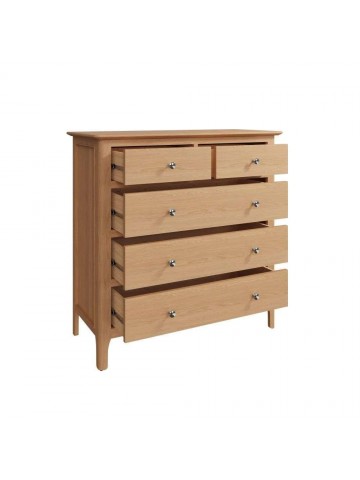 Bristol 2+3 Drawer Chest - Oak