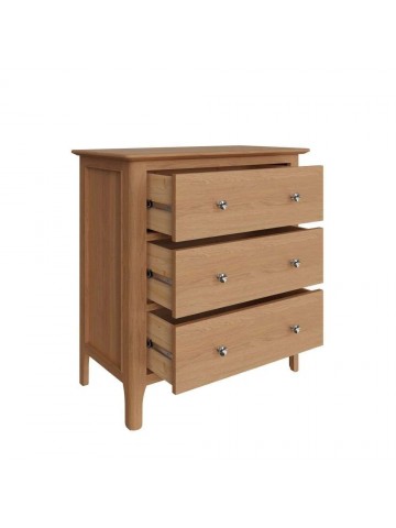 Bristol 3 Drawer Chest - Oak