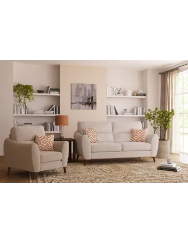 Miller 3 Seater Sofa - Natural Cove Fabric