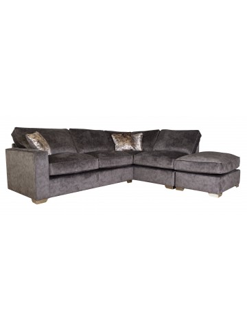 Chicago RHF Standard Back Chaise with Footstool/Sofa Bed - Various Colours