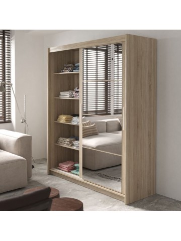 Berkshire 160cm Sliding Door Wardrobe - Sonoma Oak