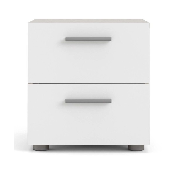 Pepe Bedside Table  - Oak with White High Gloss