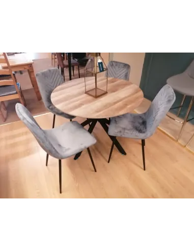 Malin 1m Round Dining Table - Oak Effect