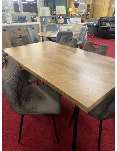 Florence 1.6m Fixed Dining Table - Oak Effect