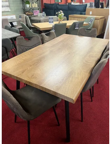 Florence 1.6m Fixed Dining Table - Oak Effect