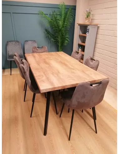 Florence 1.6m Fixed Dining Table - Oak Effect