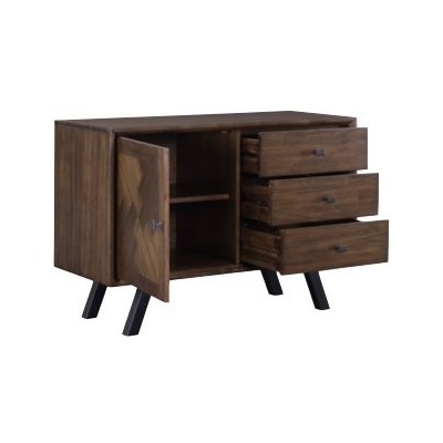 Nevada 1 Door 3 Drawer Double Sideboard - Mindi Wood