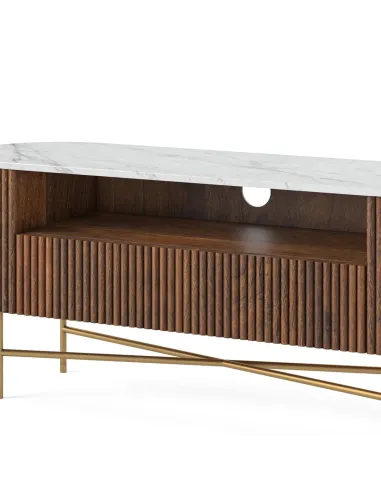 Milo Small Media Stand - Mango Wood