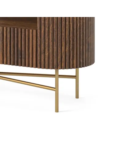 Milo Small Media Stand - Mango Wood