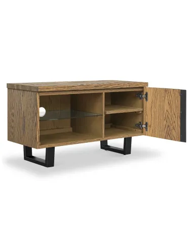 Isaac 900mm Small TV Unit - Oak
