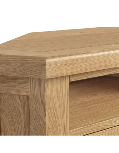 Gia 2 Door Corner TV Unit - Oak