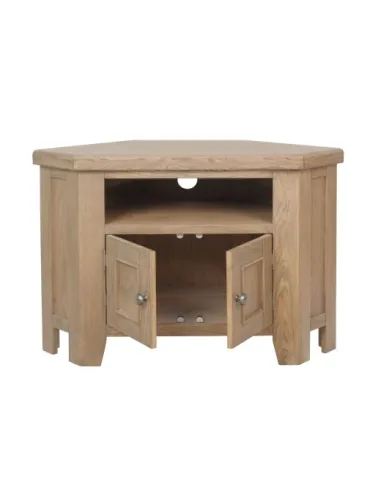 Gia 2 Door Corner TV Unit - Oak
