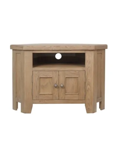 Gia 2 Door Corner TV Unit - Oak