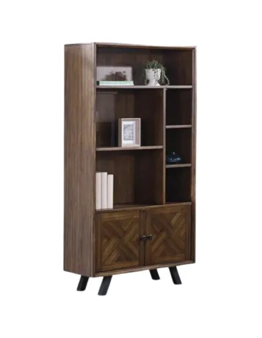 Nevada Large 2 Door Bookcase - Mindi Wood
