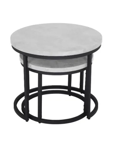 Munich Round Nest of Tables - Marble