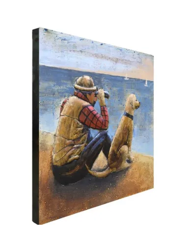 3D Metal and Wood Wall Picture FAM-1533 - 80X80 CM