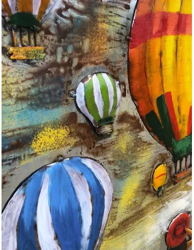 3D Metal and Wood Wall Picture FAM-2527 - 80X80 CM