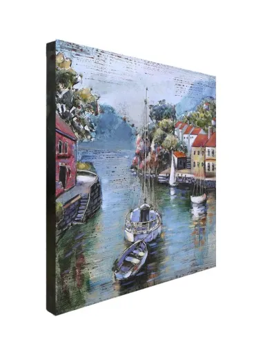 3D Metal and Wood Wall Picture FAM-2520 - 80X80 CM