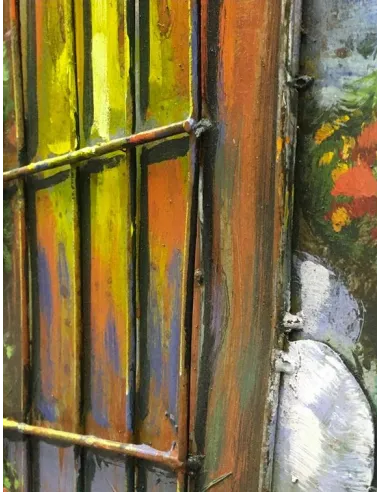 3D Metal and Wood Wall Picture FAM-2471-1 - 80X80 CM